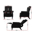 Recliner Armchair Black Faux Leather Domini