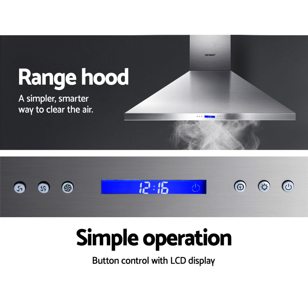 Devanti 1200mm Range Hood 120cm BBQ Commercial Rangehood