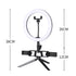 LED Ring Light with Tripod Stand Phone Holder Dimmable Studio Photo Makeup Lamp Type2