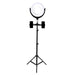 LED Ring Light with Tripod Stand Phone Holder Dimmable Studio Lamp Makeup Mirror Black