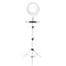 LED Ring Light with Tripod Stand Phone Holder Dimmable Studio Lamp Makeup Mirror White