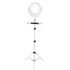 LED Ring Light with Tripod Stand Phone Holder Dimmable Studio Lamp Makeup Mirror White