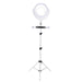 LED Ring Light with Tripod Stand Phone Holder Dimmable Studio Lamp Makeup Mirror White