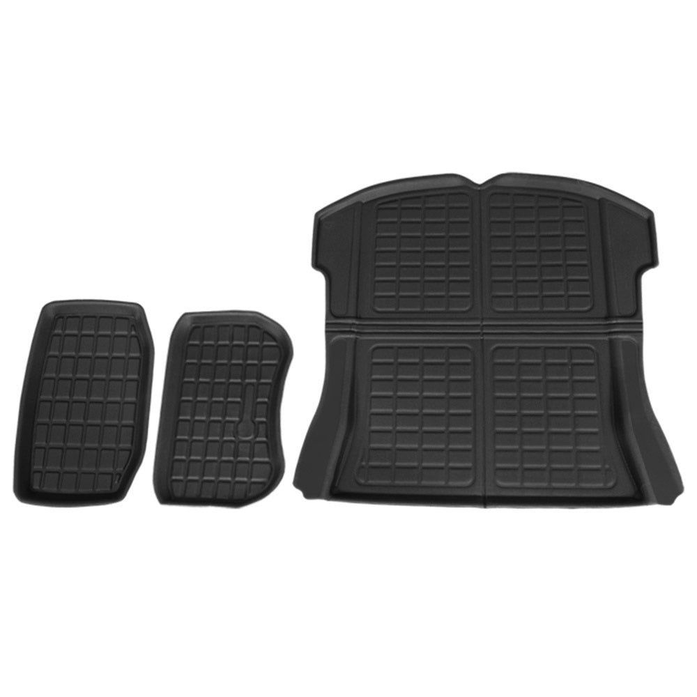 3PCS Car Rear Front Cargo Trunk Toolbox Luggage Rubber Mats for Tesla Model 3 2021-2022