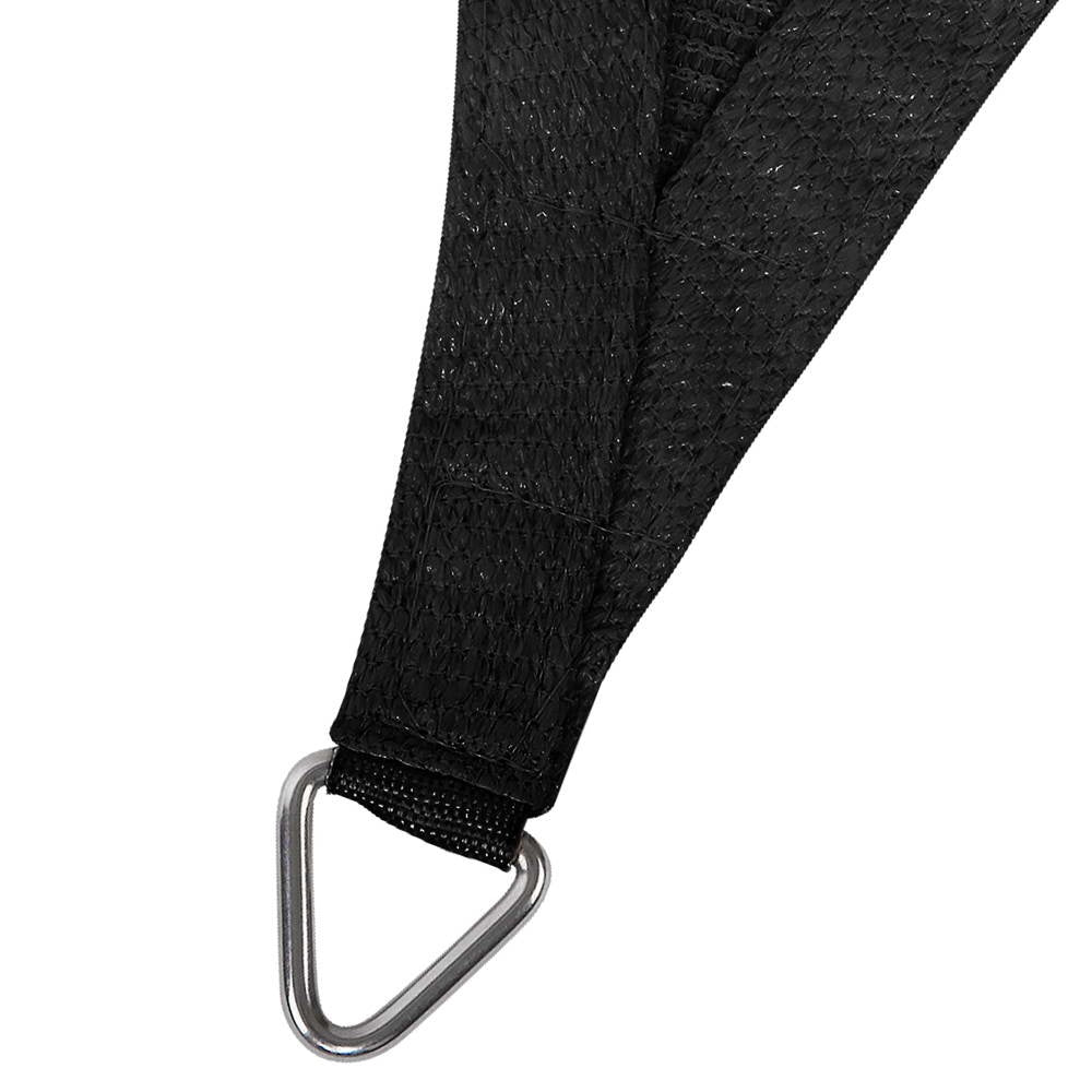 Shade Sail 5x5x5m Triangle 280GSM 98% Black Shade Cloth