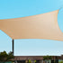 Shade Sail 3x6m Rectangle 185GSM 95% Sand Shade Cloth