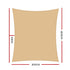 Instahut Shade Sail 3x4m Rectangle 280GSM 98% Sand Shade Cloth