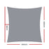 Shade Sail 6x6m Rectangle 280GSM 98% Grey Shade Cloth