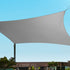 Shade Sail 6x6m Rectangle 280GSM 98% Grey Shade Cloth