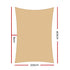 Shade Sail 2x4m Rectangle 185GSM 95% Sand Shade Cloth