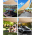 Shade Sail 2x4m Rectangle 185GSM 95% Sand Shade Cloth