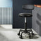 Artiss Adjustable Salon Stool Chair with Backrest PU Leather Hydraulic Black