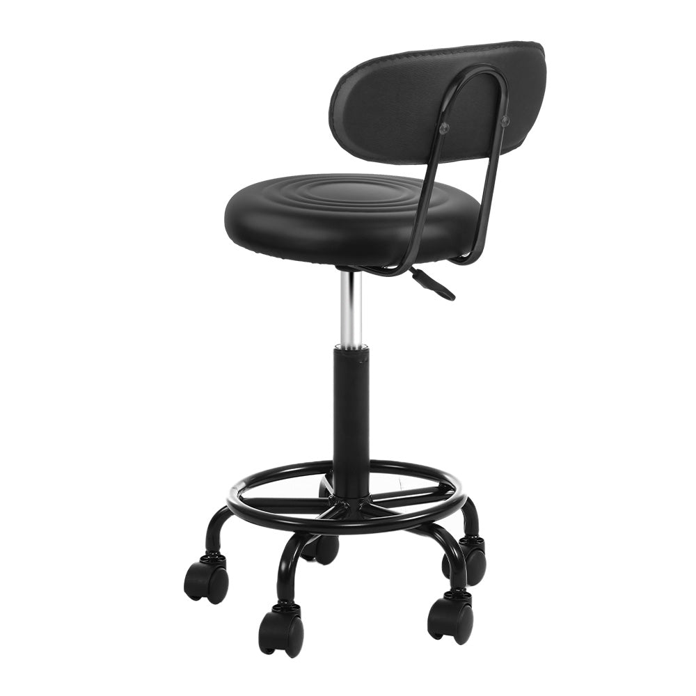 2x Salon Stool Swivel Chair Backrest