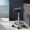 Artiss Adjustable Salon Stool Saddle Chair with Wheels PU Leather Black