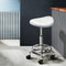 Artiss White Adjustable Salon Stool Saddle Chair PU Leather Rolling Chair