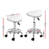 Artiss 2x Salon Stool Saddle Swivel Chair White