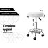 Salon Stool Round Swivel Chair White