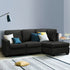 Modular Sofa Chaise Set 4-seater Dark Grey