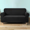 Artiss 3 Seater Stretch Sofa Cover Black Polar Fleece Slipcover Protector
