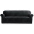 Artiss Sofa Cover Couch Covers 4 Seater Velvet Black