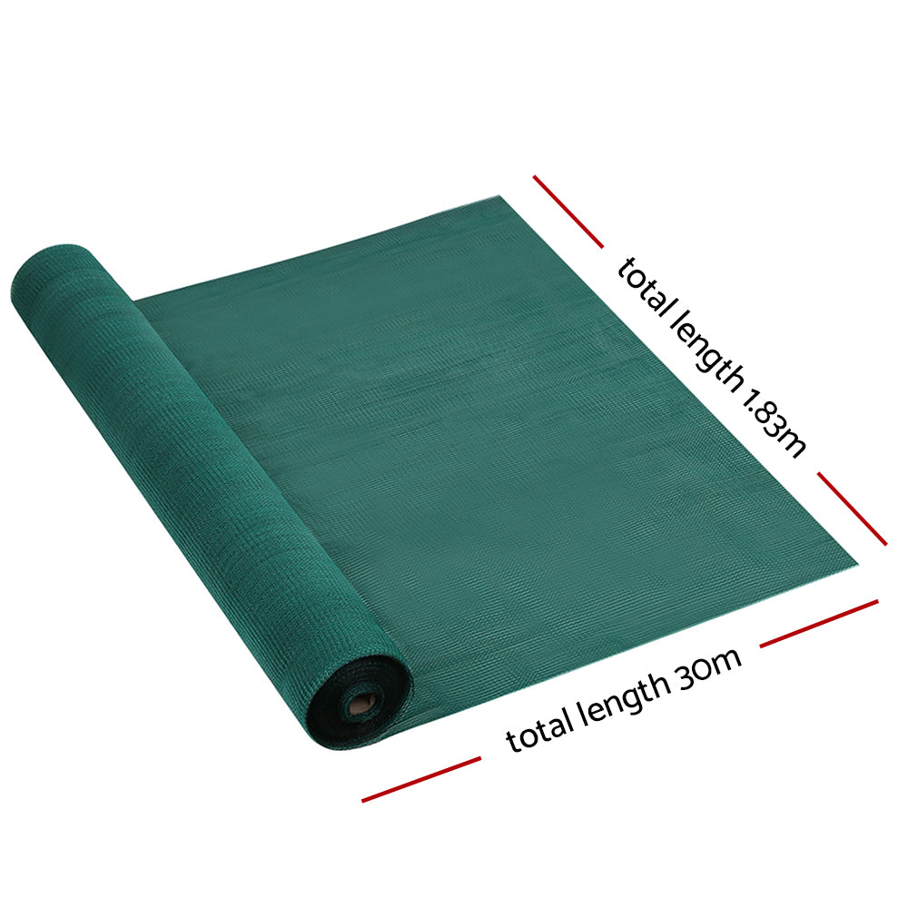 30% Shade Cloth 1.83x30m Shadecloth Wide Heavy Duty Green