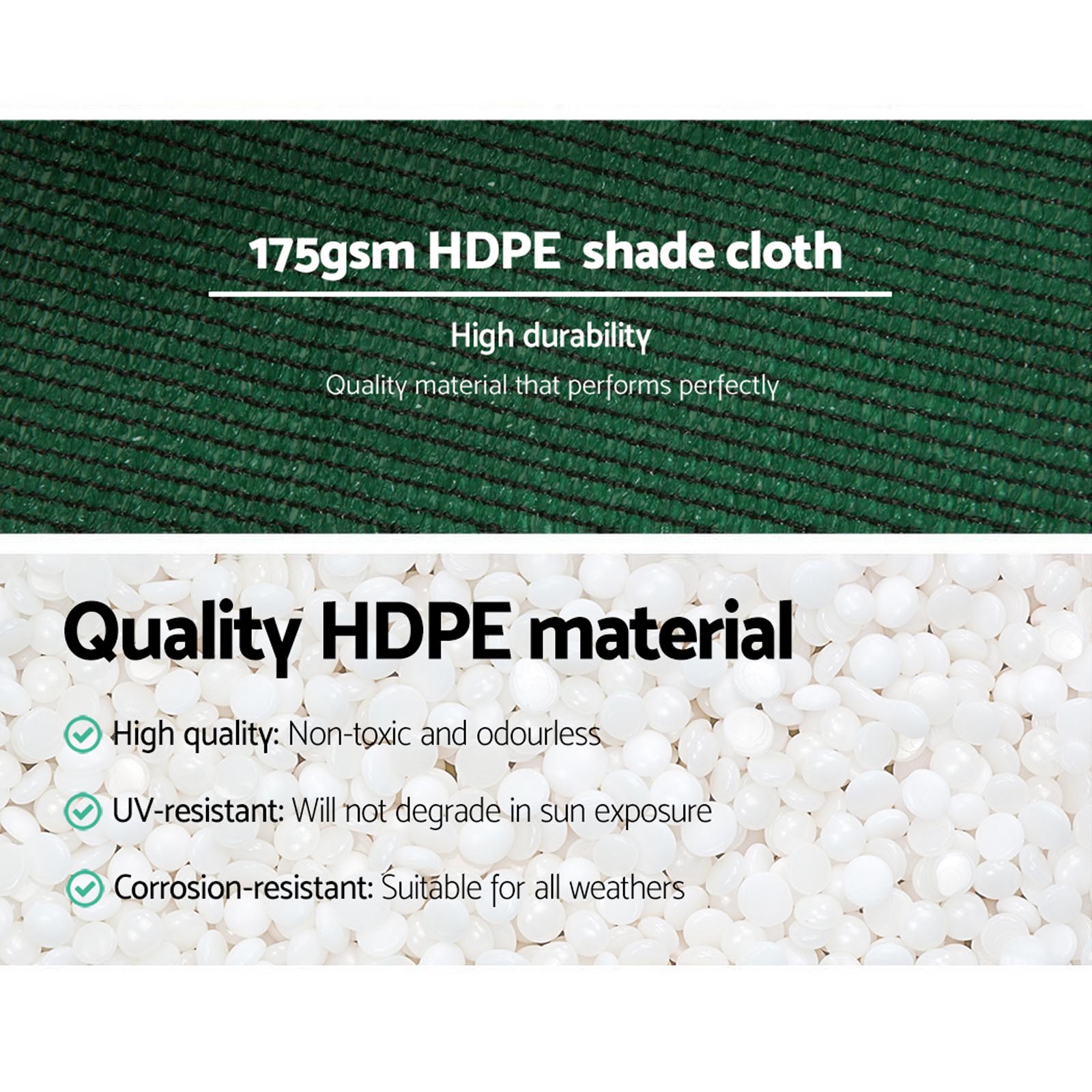 70% Shade Cloth 3.66x30m Shadecloth Sail Heavy Duty Green