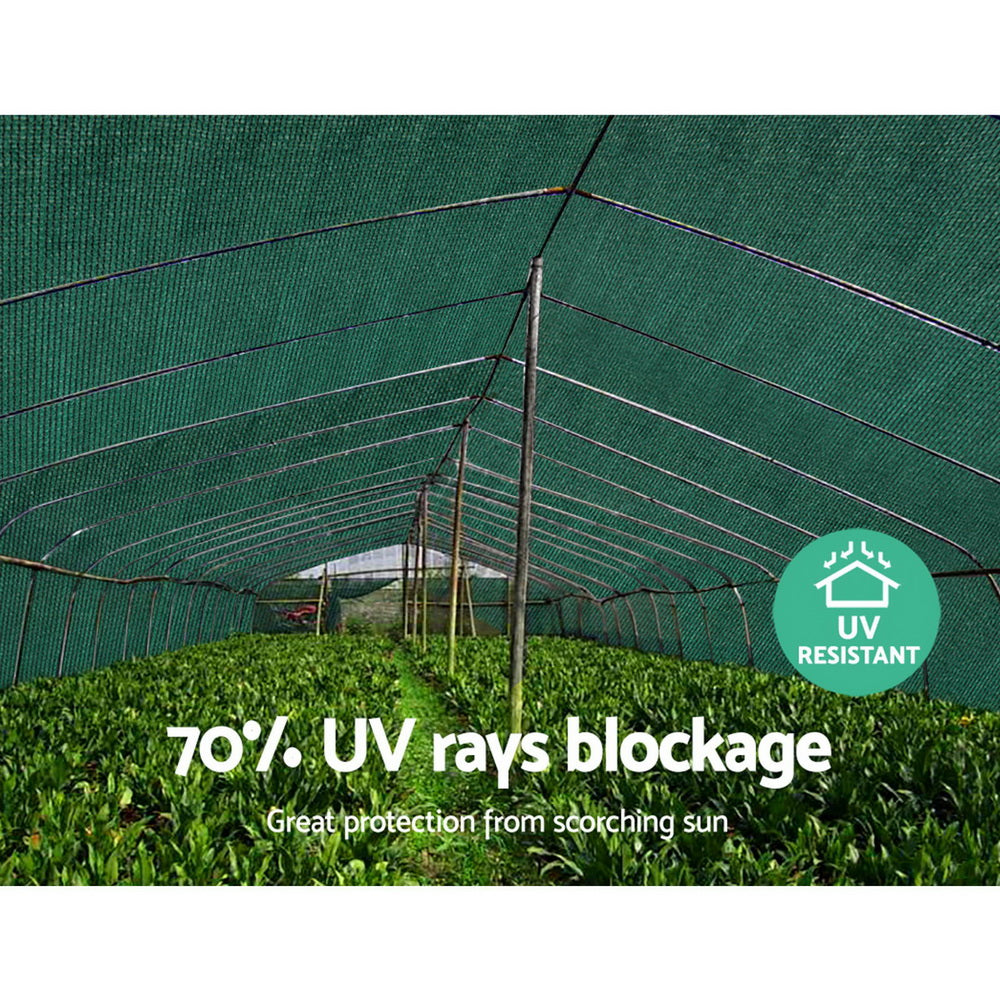 70% Shade Cloth 3.66x30m Shadecloth Sail Heavy Duty Green
