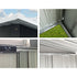 Garden Shed 1.94x1.21M w/Metal Base Sheds Outdoor Storage Tool Steel House Sliding Door