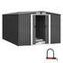 Garden Shed 2.58x3.14M w/Metal Base Sheds Outdoor Storage Workshop Shelter Sliding Door