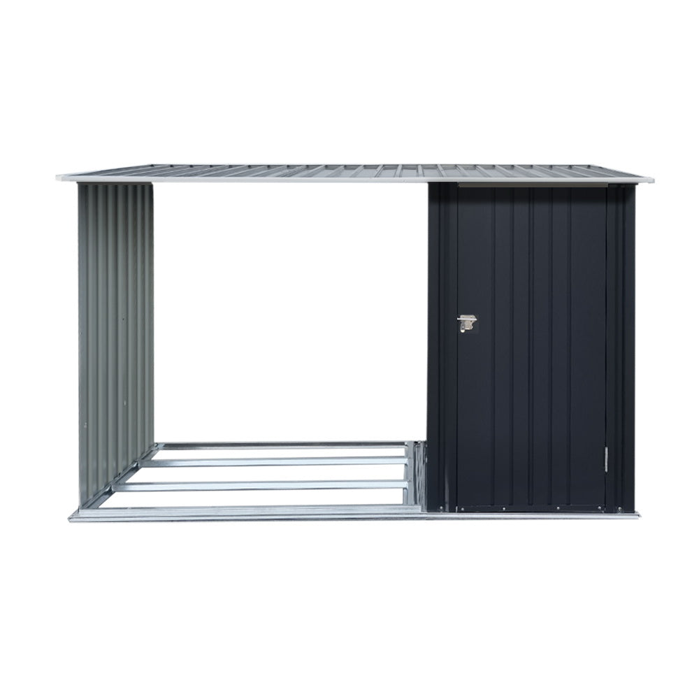 Garden Shed 2.49x1.04M Sheds Outdoor Tool Storage Workshop House Steel 2 in 1