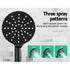 9'' Rain Shower Head Set Handheld Round High Pressure Black