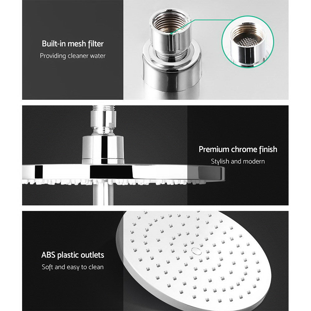 9'' Rain Shower Head Set Handheld Round High Pressure Twins Tap�Chrome