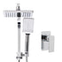 8'' Rain Shower Head Set Handheld Round High Pressure Mixer Tap Chrome