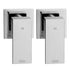 Shower Twins Tap Wall Bath Taps Brass Hot Cold Basin Bathroom Chrome