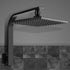 8'' Rain Shower Head Wall Arm Square High Pressure Black