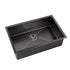 Kitchen Sink 70X45CM Stainless Steel Basin Single Bowl Laundry Black