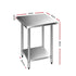 610 x 610m Commercial Stainless Steel Kitchen Bench