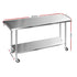 1829 x 762mm Commercial Stainless Steel Kitchen Bench with 4pcs Castor Wheels