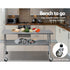 430 Stainless Steel Kitchen Benches Work Bench Food Prep Table with Wheels 1829MM x 610MM