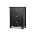 Bedside Table 3 Drawers Vintage - THYME Black