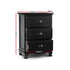 Bedside Table 3 Drawers Vintage - THYME Black