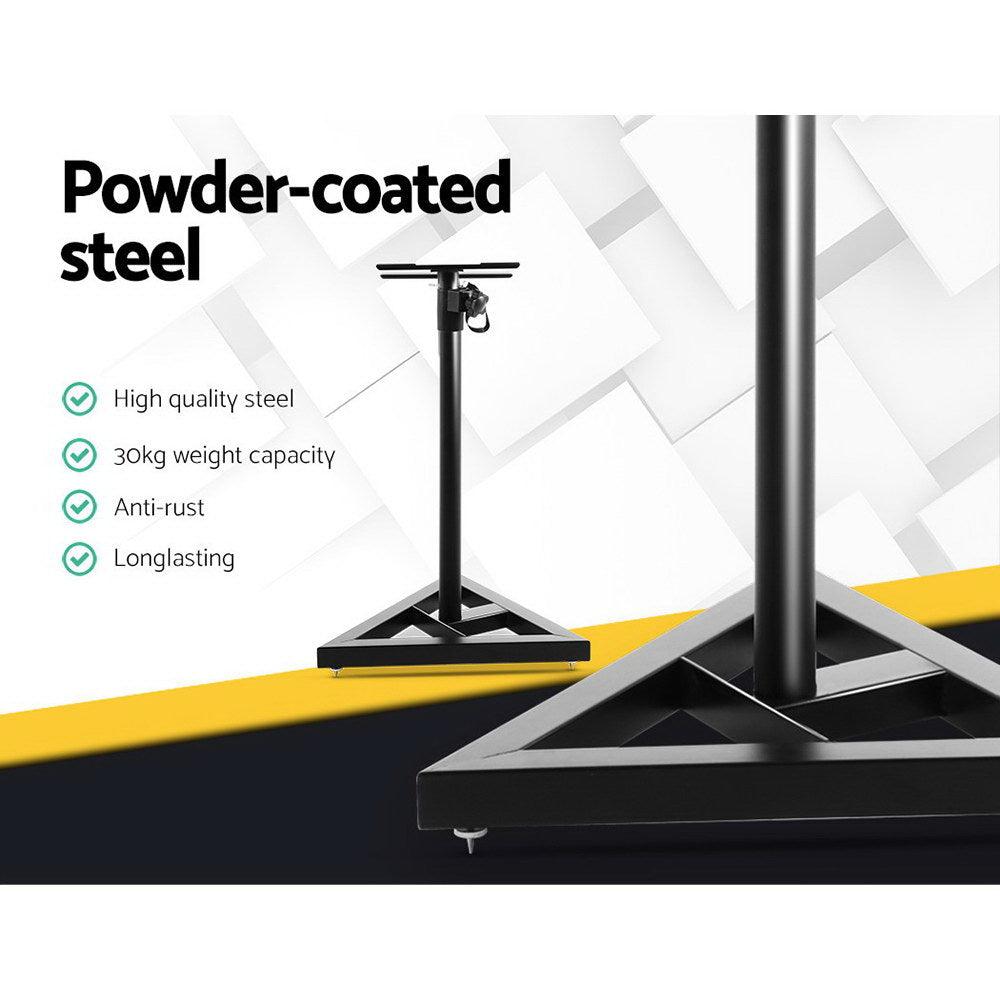 Set of 2 120CM Surround Sound Speaker Stand - Black