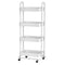 Storage Trolley Kitchen Cart 4 Tiers White