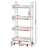 Storage Trolley Kitchen Cart 4 Tiers White