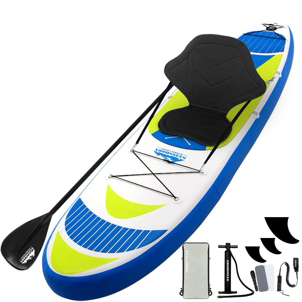 Stand Up Paddle Board 11ft Inflatable SUP Surfboard Paddleboard Kayak Surf Yellow