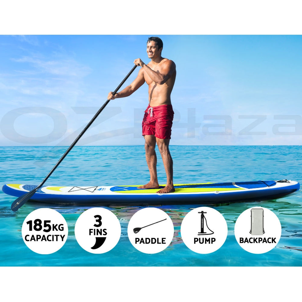 Stand Up Paddle Board 11ft Inflatable SUP Surfboard Paddleboard Kayak Surf Yellow