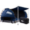 Double Swag Camping Swags Canvas Free Standing Dome Tent Dark Blue