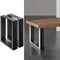 Set of 2 Industrial Metal Table Legs 40cm Heavy Duty Steel Black
