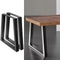 Set of 2 Industrial Trapezoid Table Legs 71cm Steel Desk Frame Black
