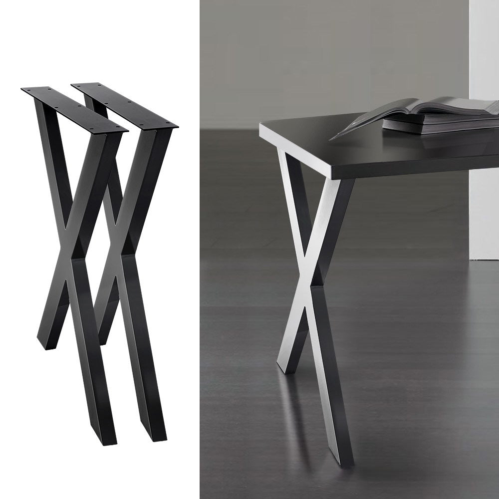 Metal Table Legs DIY X-shaped 71X60CM Set of 2